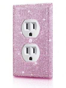 Wall Plate Light Switch Cover, Standard Size 4.50" X 2.76", Silver Rhinestones Bling Decorative Wall Plate Light Switch Outlet Cover For Bedroom Accessories Home Decor (Single Gang Toggle),Stickers,Wall Decal, Vinyl Decal For Home Decorations,Spring Decoration Items Refresh Your Home,Rama Decoration Stickers Gifts Birthday Graduation - Silver - View 13