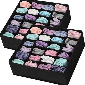 1pc Fabric Drawer Style Underwear Storage Box, Large Capacity Organizer For Socks, Bras, Panties, Home Use