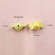 10PCS 11.2 * 21.4mm Glossy Macaron Color UV Plated Perforated Candy Beads Acrylic Beads - Rainbow Pink Candy Color, Perfect For DIY Jewelry Making Bracelets And Necklaces, Earring - 彩色 - 查看 8