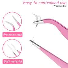 6/5/3/2/1pc Pink Jewelry Pliers, Including 3 DIY Jewelry Pliers,2 Tweezers And 1ring,Can Be Used To Make And Repair Various Jewelry Accessories, A Must-Have Tool For DIY Enthusiasts - Multicolor - View 2