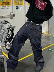 Men Jeans - Xanh cổ điển - Xem 4