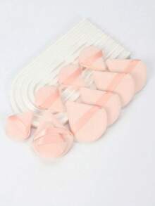 3pcs/2pcs/10pcs/50pcs Mini Triangle Shaped Crystal Flocked Makeup Sponge, Soft & Fluffy Texture, Suitable For Powder, Foundation, BB Cream, Sunscreen, Cushion, Blush, Reusable Multi-Functional Makeup Tool, Perfect Alternative To Brushes,Cheap,Stocking Stuffers,Makeup,Makeup Tools,Cheap Stuff,Gifts,Gifts For Women,Christmas Gifts