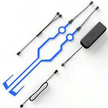 1 Set de Luces para Casco de Motocicleta, Luces de Freno Libres para Casco, Pegatinas de Rayas Iluminadas, Tira de Luz EL para Cascos de Motocicleta