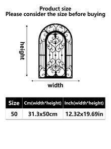 1 件复古拱形鸢尾花金属墙饰 - 适用于前门、窗台、庭院围栏复古风格室内/室外装饰 - 耐用的金属结构、流畅的线条设计，适合新年和圣诞节装饰 - 彩色 - 查看 11