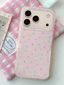 Casing Ponsel Mengkilap dengan Motif Bintang Warna-warni yang Lucu, Kompatibel dengan iPhone 17 Pro Max 16 Pro Max 15 Pro Max 17Pro 16Pro 15Pro 17 16 15 14 13 12. Pelindung Belakang yang Menawan. - Bintang Berwarna-warni - View 4