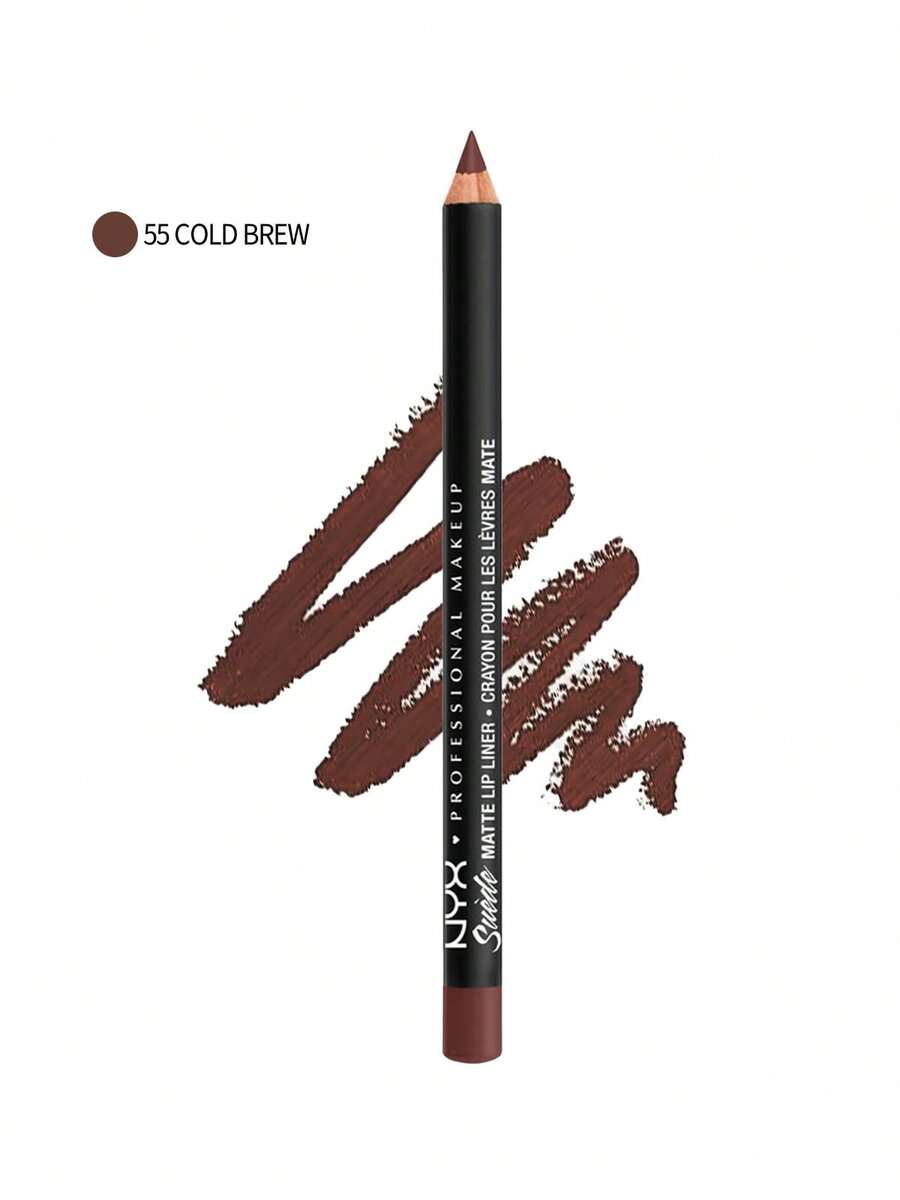 NYX 绒面哑光天鹅绒柔滑唇线笔 55 冷萃彩妆唇线笔 0.03 盎司/1 克 柔软哑光效果 奶油质地 高显色度 持久舒适 适合女朋友 妻子 母亲 朋友 生日 毕业派对 旅行 露营 户外 学校 校园旅行 节日 周年纪念 秋季 万圣节 秋季造型 老钱 魅力 男式 永恒传统 - 55 冷萃咖啡 - 查看 1