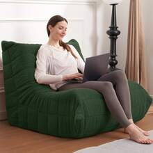 Bean Bag Chair Big Sofa Beanbag Chair For Adults Fireside Chair Bean Bag Lounger With Memory Foam Filled For Home,Apartment Or Gaming Venue (Green Teddy),23856597 - 綠色 - 查看 5