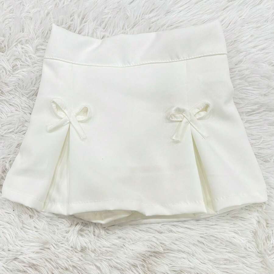 CHILDREN'S TAILORED SKIRT SHORTS FOR WOMEN - 白色 - 查看 1