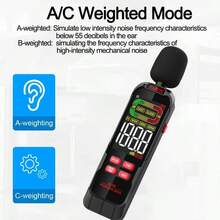 Noise Meter Digital Sound Level Audio Sonometro Measuring Meter Audio Level 30-130dB Portable Decibel Meter Noise Meter Sound Level Meter 30~130 DB Meter Decibel Meter Sound Detector Digital Sonometer Decibels Meter Decibelimetro