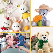 20 件塑料安全眼睛和鼻子，6 种尺寸椭圆形带垫圈，适用于 Amigurumi 钩针泰迪熊娃娃毛绒动物工艺品