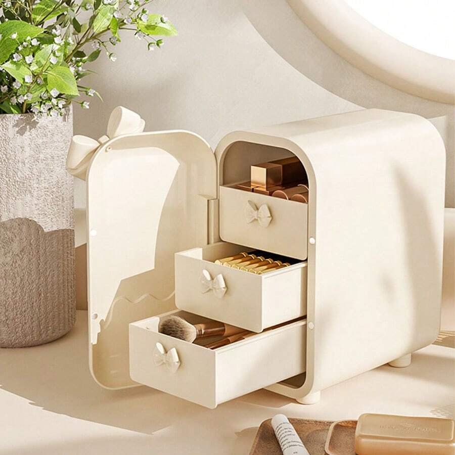 Hộp đựng đồ để bàn 3 ngăn kéo, hộp sắp xếp văn phòng phẩm, mỹ phẩm, kệ nhiều tầng, trang trí phòng trang điểm. - Nhiều màu - Xem 1