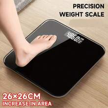 1 件数字浴室秤，玻璃平台可称重 360 磅，大背光显示屏，家用体重秤，家庭必备