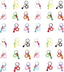 36Ps 9 Colors Acrylic Star Bell Keychain,Stars Colorful Keychainn Bulk,Keychain For Women Keys Backpack KeychainsChristmas - Chuông đôi sao đơn - Xem 12