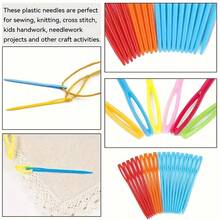 10/30pcs Plastic Sewing Needle, Assorted 7/9/15cm Wool Embroidery & Tapestry Weaving Needles For DIY Crafts, Clothing, And Shoe Making - Multicolor - Multicolor - View 8