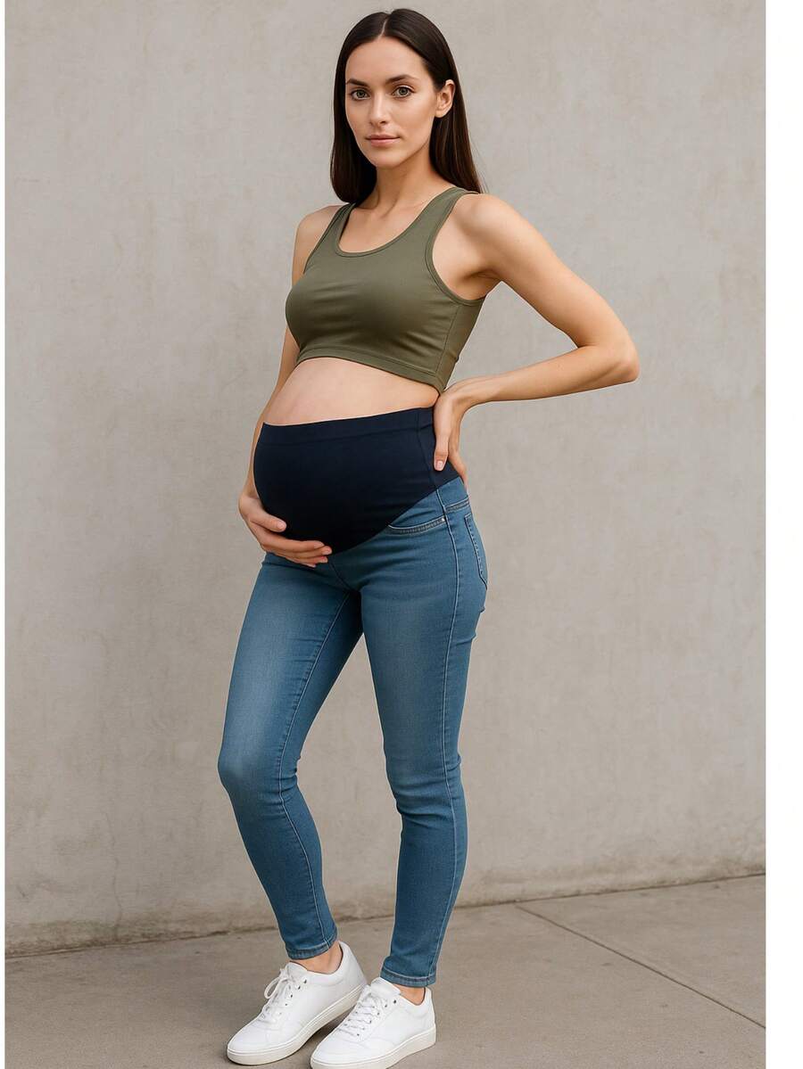 Maternity Jeans - 藏蓝色 - 查看 1