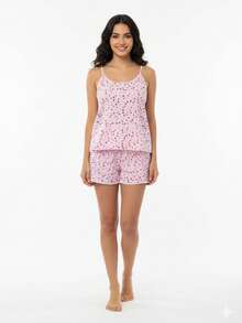 Kit 2 Baby Dolls Conforto do Verão – Pijamas Leves para Noites Fresquinhas - Multicolorido - Visão 3