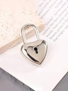 Mini Heart-Shaped Lock Set With Keys, Durable Alloy Material, Metal Lock, Cute Cartoon Design, Suitable For Luggage, Jewelry Box And Notebooks - Multicolor - View 9