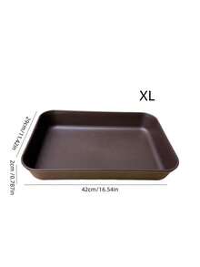 Multi-Size Rectangular Display Plastic Trays With Dustproof Lids, Unbreakable, Reusable Fruit/Dessert/Snack/Cake Platters, Suitable For Festivals, Weddings, Parties, And Banquets - Brown - View 11