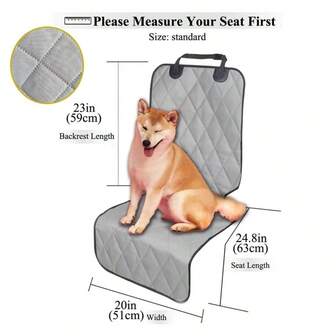 Pet Dog Car Seat Cover Front Passenger Anti-Dirty Mat, Pet Car Seat Cushion, Cat Dog Seat Cover With Safety Belt