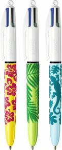 Bic 4 Colors Velours Display Case Of 30 Retractable Ballpoint Pens - 1.0 Mm Medium Point - Oil-Based Ink - Jungle Design - Multicolor - View 2