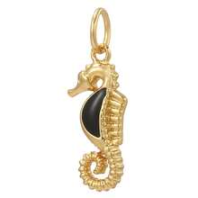 1pc Enamel Seahorse Copper Pendant, Personalized , Handmade DIY Necklace, Bracelet, Phone Charm Pendant, Suitable For Thanksgiving Wear Or Gift - Yellow Gold - View 7
