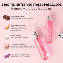 QUARXERY brillo labial hidratante tono natural, maquillaje luminoso duradero cambia de color con temperatura, textura ligera y no pegajosa, cuidado de labios belleza facial diario, resultados profesionales labios suaves y naturales - 33 Eros Pink - Ver 5