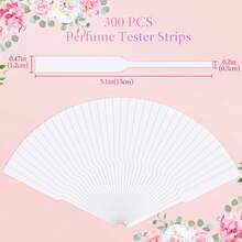 300P香水测试纸，一次性香味测试纸，用于精油、香水、扩散器、芳香疗法测试的纸质香味纸 - 白色 - 查看 2