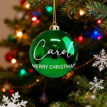 1pc Personalized Christmas Ball Ornament, Christmas Tree Decoration, Christmas Gift, New Year Gift, Customized Christmas Ornament - Multicolor - View 9