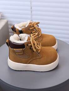 1 Paar Kinder Mehrzweckstiefel, neue Herbst/Winter Unisex Lässig Knöchelstiefel mit Seitlichem Reißverschluss, bequem & atmungsaktiv