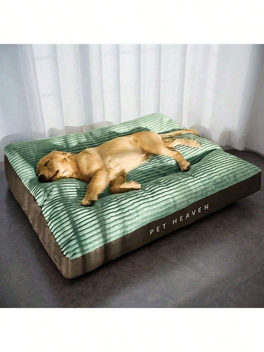 Comfortable Striped Square Pet Bed - Soft & Durable, Suitable For Small To Large Dogs, All Season, Removable, Applicable For Dog Boarding, Puppy Raising, Indoor/Outdoor, Travel And Various Occasions