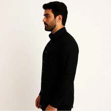 Camisa Social Masculina Manga Longa Viscose Premium Casual Primavera / Outono Ajuste Botões na frente Natal