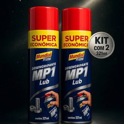 KIT 02 Lubrificantes MP1 Lub MUNDIAL PRIME desengripante Antiferrugem Spray 321ML 193g