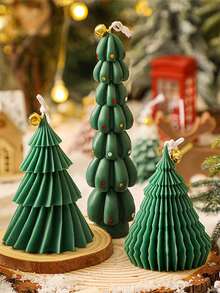 1 pieza Candelabro con forma de árbol de Navidad de 4 niveles, adecuado para decoración del hogar, restaurante, cumpleaños, fiesta, baño, fragancia, decoración de ambiente, recuerdo creativo - Multicolor - Ver 4