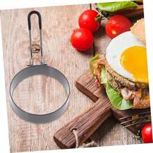 KALLORY 2 piezas Molde Redondo Antiadherente para Huevos y Sándwiches Set de Goma para Pancakes Tortillas y Huevos Fritos Cocina Práctica y Conveniente - 1 - Ver 7