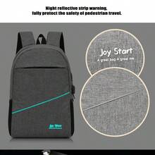 Colección de 3 piezas Mochila reflectante para portátil que brilla en la oscuridad,Conjunto de bolsos neutros y casuales para portátil Conjunto de mochilas unisex - Colección de tres piezas Diseño minimalista y elegante para uso en el tiempo libre Bolso para portátil con puerto USB Mochila reflectante para portátil que brilla en la oscuridad - Gris - Ver 4