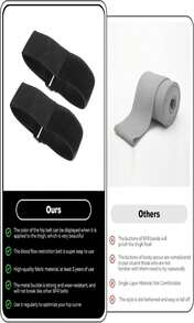 2 Pcs Occlusion Bands Glutes Hip Building Blood Flow Restriction Bands BFR Bundle Booty Bands Best Fabric Resistance Bands For Women Exercising Your Butt Squat Thigh Fitness - ColorA - 查看 5