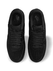 Nike Giày thể thao Air Force 1 Low '07 dành cho nữ, cổ thấp, giày thể thao thường ngày, giày tập gym, giày cổ cao, giày đế đặc biệt, giày lông ngựa ba màu đen II7398-001 - đen - Xem 2