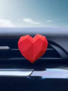 1 pieza/2 piezas Difusor de fragancia para rejilla de ventilación de coche con forma de corazón asimétrica, decoración de coche dulce y fresca