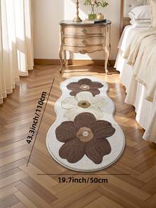 DAJIANG 1 tấm thảm lông mềm mại họa tiết hoa - Họa tiết hoa màu nâu và be thoải mái, thảm trải sàn dài chống trượt cho phòng ngủ hoặc phòng khách, có thể giặt bằng máy, trang trí nhà bằng lông cao, trang trí sàn phòng ngủ | thảm hình bất đối xứng | cảm giác len giả, thảm phòng khách, trang trí phòng lễ hội, thảm lối vào, thảm trải sàn, mùa thu, mùa đông, trang trí phòng ngủ, trang trí mùa thu, thảm, halloween, trang trí lễ tạ ơn, trang trí giáng sinh, thảm nhà bếp - Nhiều màu - Xem 13