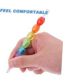 Slzhds 40 Pcs Lápices Apilables, Lápices de Plástico Apilables con Forma de Oso, Perfecto para Regalos Divertidos, Juguete Educativo, Escritura y Dibujo, Regalos Cumpleaños Colegio - calabaza - Ver 2