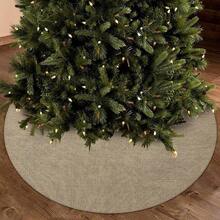 Burlap Chrismtas Tree Skirt, 36 Inches Fall Decorations Tree Ornaments, Linen Farmhouse Rustic Tree Boho Thanksgiving Day Xmas Tree Decor