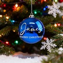 1pc Personalized Christmas Ball Ornament, Christmas Tree Decoration, Christmas Gift, New Year Gift, Customized Christmas Ornament - Multicolor - View 10