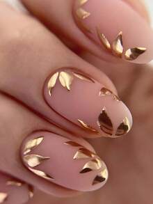 24Pcs Y2K Style Long Coffin Nails Set, Pink Ombre French Style Cute Minimalist Luxury Fashion Nail Art Manicure Kit, Removable False Nail Stickers Applicable For Holiday, Party, Dates, Daily Wear Press On Nails Nail Supplies Nails - 粉色 - 查看 2