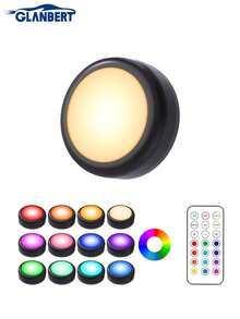 GLANBERT Luces LED decorativas inalámbricas para automóvil con control remoto, luces LED ambiente táctiles de alta luminosidad y multimodales, luces LED RGB de 13 colores cambiantes para el interior del automóvil, decoración para el espacio debajo del asiento