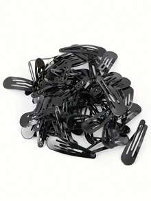 100 szt./60 szt./40 szt./10 szt. Proste czarne elastyczne spinki do włosów o długości 1,96 cala, akcesoria do włosów dla dziewcząt, odpowiednie do codziennego zaplatania włosów, grzywki, makijażu, pod prysznic