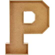 Fantasias Miguel Mylin Caja Regalo Letra Madera MDF 3.5cm x 26cm 3mm 1pz Letra P(default) - Tipo 1 - Ver 2