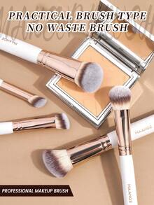 MAANGE Bộ cọ trang điểm chuyên nghiệp 5/7 món, cọ trang điểm du lịch nhỏ gọn, bao gồm cọ nền, cọ mặt, cọ phấn phủ, cọ má hồng, cọ che khuyết điểm, cọ tạo khối, cọ mũi, cọ phấn mắt, cọ chi tiết, phù hợp cho trang điểm mặt hàng ngày, có thể dùng cho các sản phẩm dạng lỏng, kem và phấn - cọ đánh bóng, tán màu và làm lớp lót trang điểm dành cho phụ nữ và bé gái, quà tặng, cọ trang điểm chuyên nghiệp, bộ trang điểm hoàn chỉnh. - trắng - Xem 7