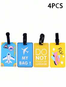 Nueva etiqueta de equipaje de PVC suave y de goma para escribir el nombre, identificación logística y tarjeta de embarque, soporte para tarjetas de identificación, colgante de regalo de Navidad para viajes, vacaciones con tarjetas de identificación portátiles