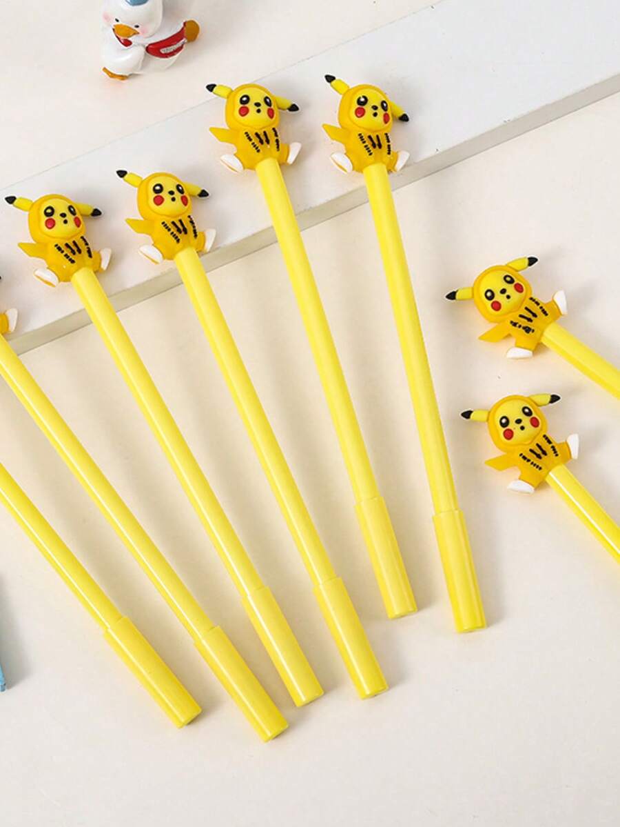 قلم كرتوني كيوت بتصميم بيكاتشو، قلم توقيع كيوت هدية مكتبية، قلم توقيع