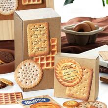 30pcs/Pack Cute Dessert & Cookie Shaped Memo Stickers, Scrapbooking Supplies, School Stationery, Waffle, Cookies Design, Diary, DIY Background, Removable & Reusable Student Notes